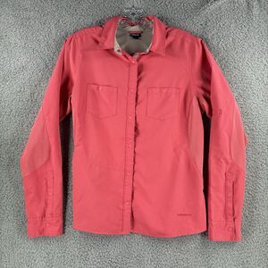 Patagonia Shirt Womens Medium M Pink Snap Up Lightweight Performance Ladies